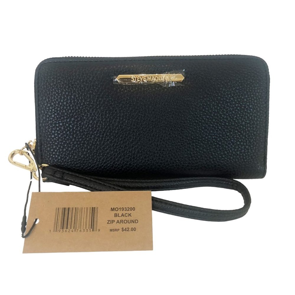 NWT Steve Madden Faux Pebble Leather Wallet Wristlet